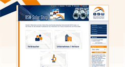 Desktop Screenshot of bsw-solar-shop.de