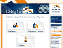 Tablet Screenshot of bsw-solar-shop.de